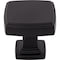 Jeffrey Alexander 1-1/4" Overall Length Matte Black Square Renzo Cabinet Knob 141MB - alternate 3